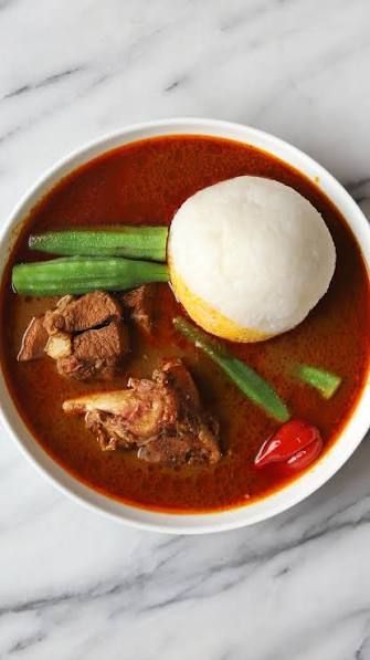 Rice balls in soup